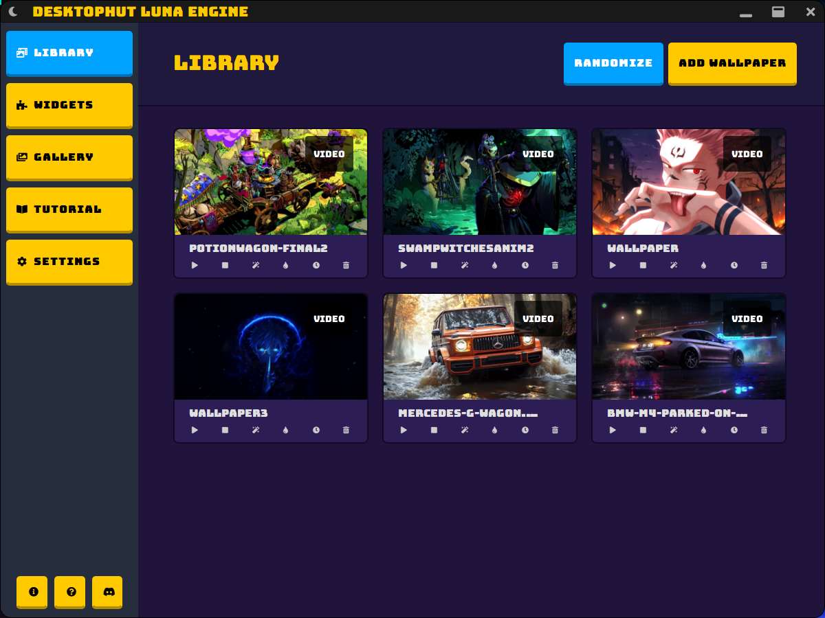 DesktopHut Luna Engine Application Screenshot
