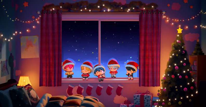 Download PLAVE - Merry PLLIstmas Chibi Cozy Winter Window Live Wallpaper