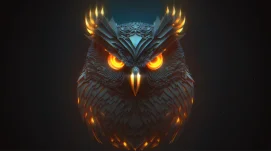 Mechanical Flame Owl Live Wallpaper