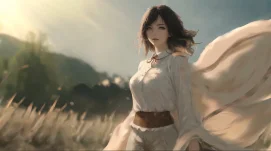 Girl With Cloak Live Wallpaper