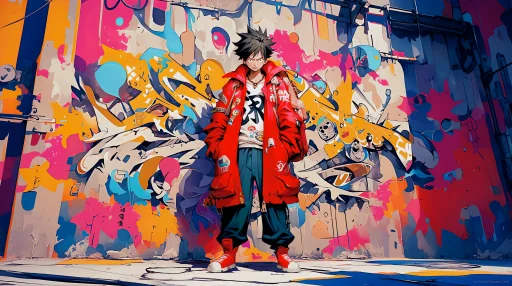 Download Luffy Graffiti Live Wallpaper