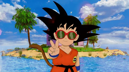 Download Goku Kid With Sunglasses Live Wallpaper