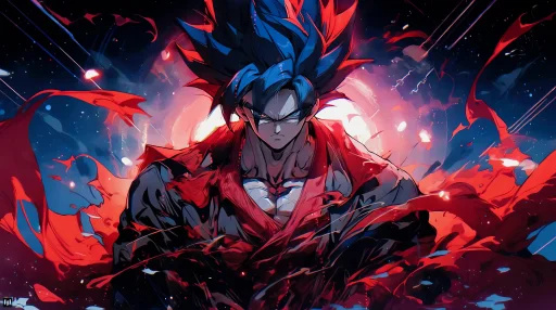 Goku Epic Red Live Wallpaper - DesktopHut