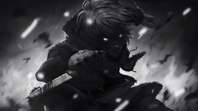 Download Thorfinn Winland Saga Monochrome Live Wallpaper