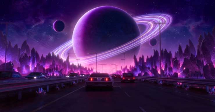 Synthwave Highway Live Wallpaper - Free Download