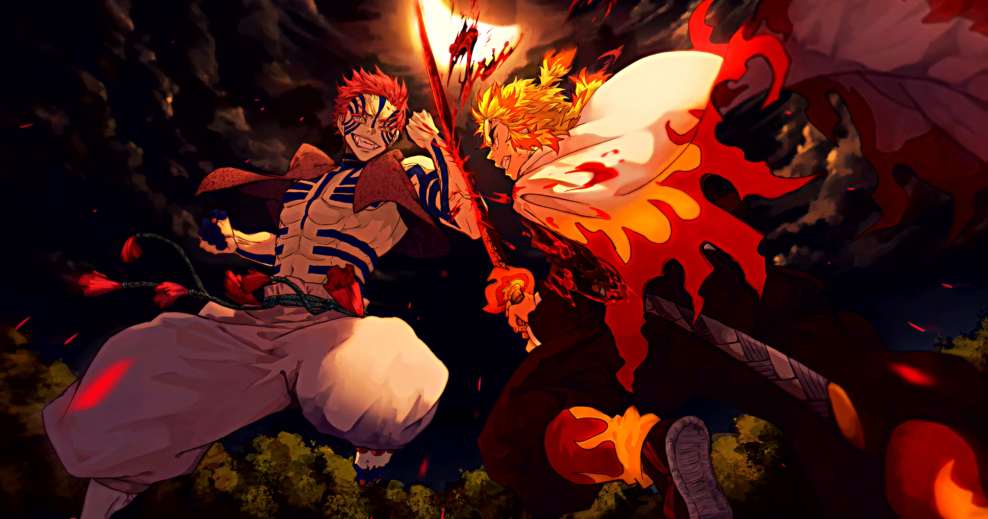Download Akaza and Rengoku's Clash Live Wallpaper
