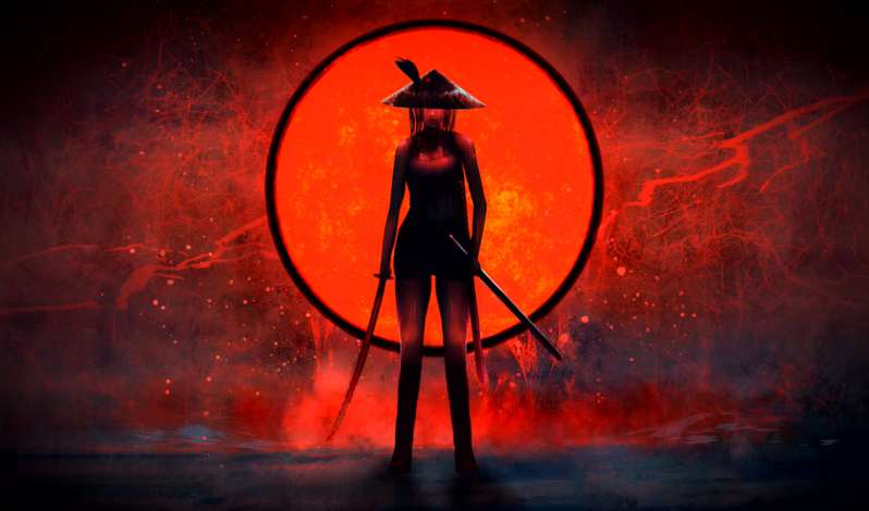 Download Blood Moon Samurai Live Wallpaper