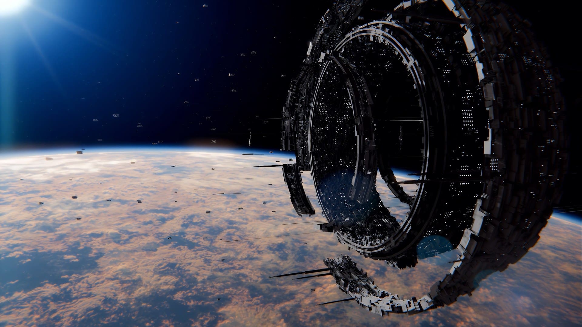 Download Orbital Ring Station Live Wallpaper