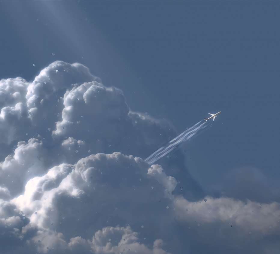 Download Plane Soaring Over Clouds Live Wallpaper