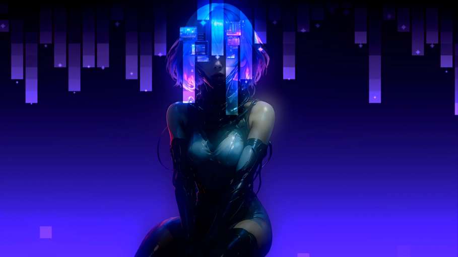 Download Neon System Girl Live Wallpaper