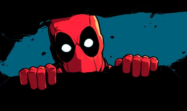 Download Deadpool Peeking Over Wall Live Wallpaper