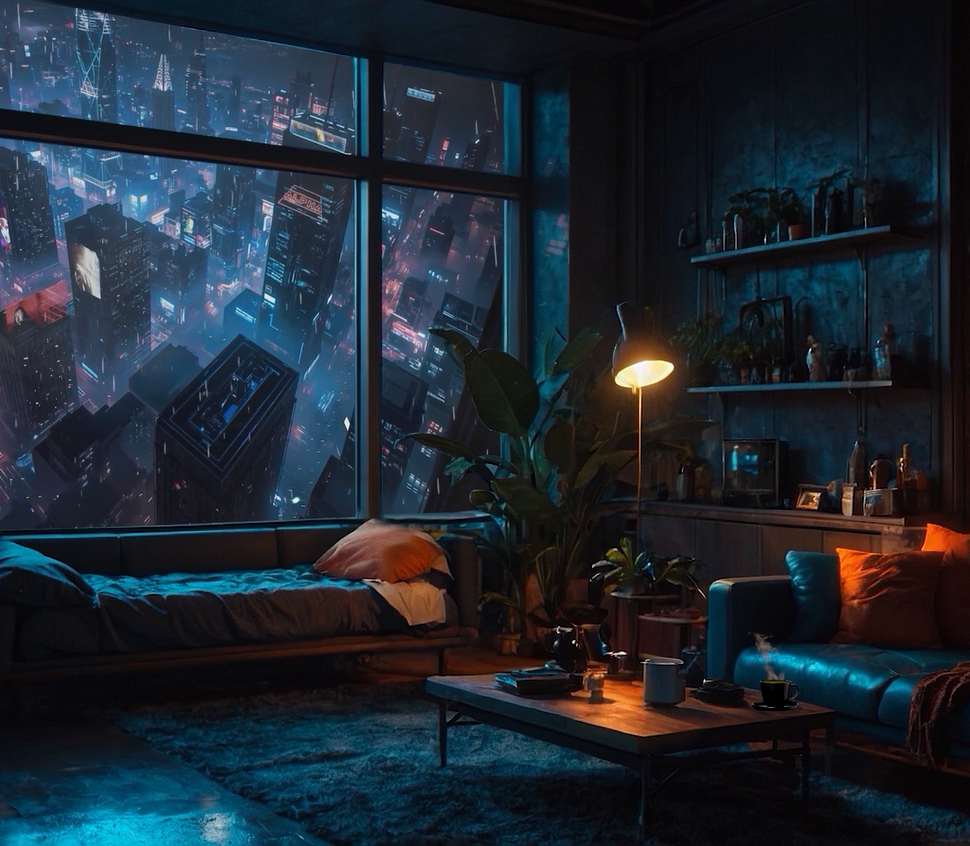 Download Neon City Hideout Live Wallpaper