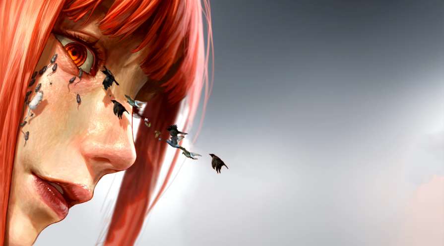 Download Makima Crow Face Closeup Live Wallpaper