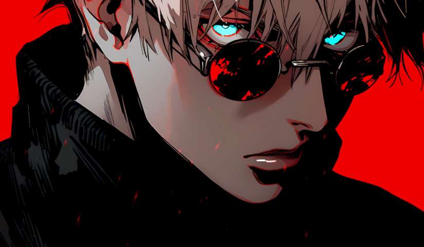 Download Gojo's Fiery Red Stare Live Wallpaper