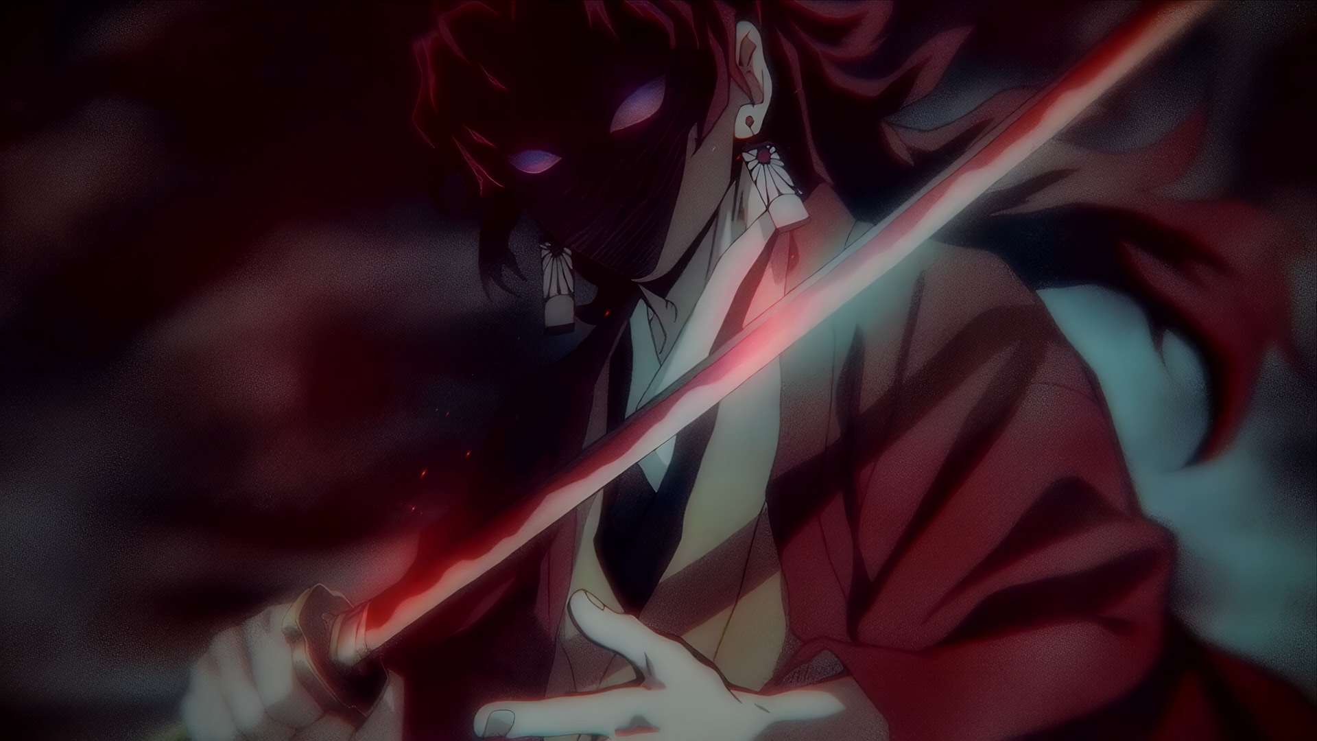 Download Yoriichi Tsugikuni Under Crimson Moon - Live Wallpaper