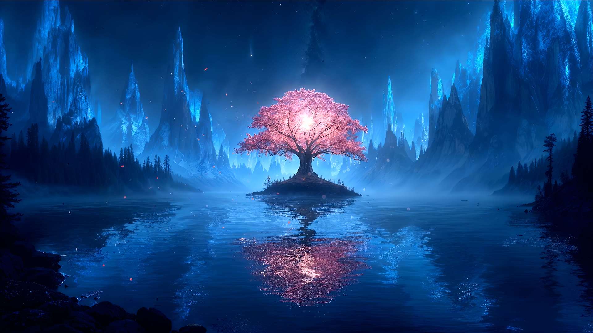 Download Luminous Bloom – Enchanted Tree Live Wallpaper
