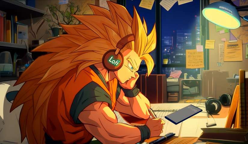Download Goku with Lofi Vibes Live Wallpaper