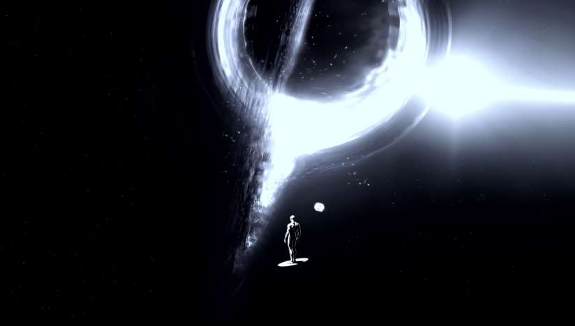 Download Silver Surfer vs Black Hole - Cosmic Space 4K Live Wallpaper