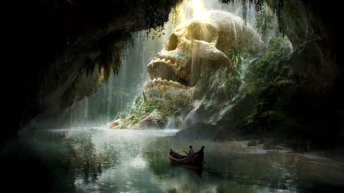 Ancient Giant Skull Cave Live Wallpaper - Free Download