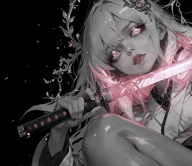 Download White-Haired Samurai Live Wallpaper