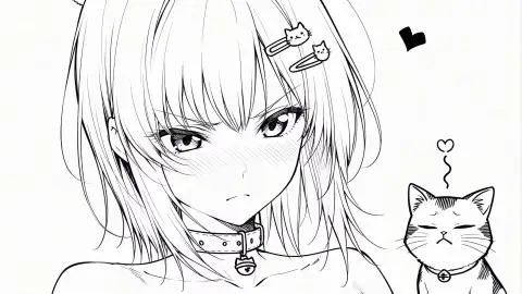 Anime Girl x Cat🐾