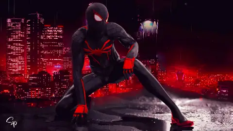 Miles Morales: Crimson Rain Live Wallpaper - Free Live Wallpaper