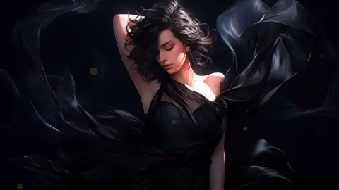 Dark Elegance - Flowing Silk Live Wallpaper - Free Live Wallpaper