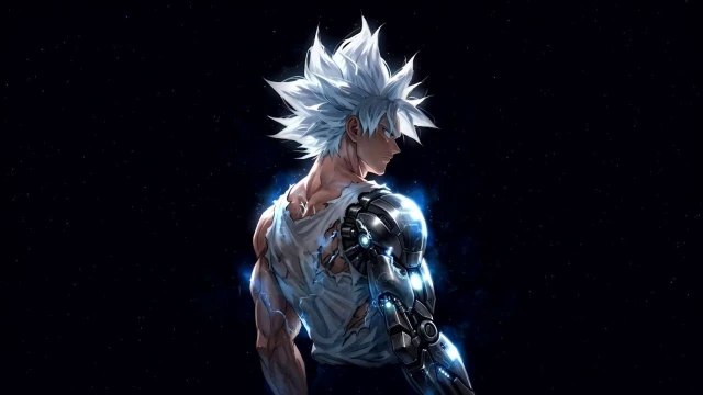 Download Bionic Goku SSJ White Live Wallpaper live wallpaper video in 4K