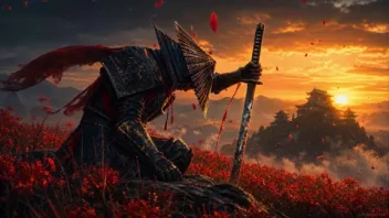 Samurai Sunset Live Wallpaper - Trending Live Wallpaper