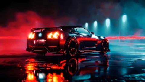 Black Nissan Live Wallpaper - Sports Car Wallpaper