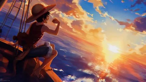 One Piece Luffy Sunset Live Wallpaper - Adventure Wallpaper
