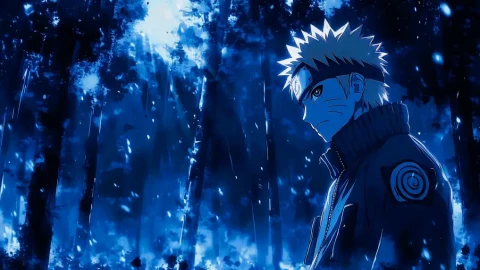Naruto in Blue Forest Live Wallpaper - Adventure Wallpaper