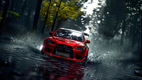 Scarlet Drift Racer Live Wallpaper - Sports Car Wallpaper
