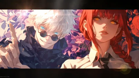 Gojo Satoru X Makima Live Wallpaper animated wallpaper preview