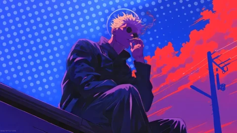 Satoru Gojo Rooftop Live Wallpaper - Satoru Gojo Wallpaper