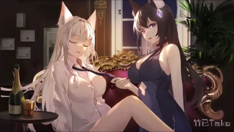 Two Girls Live Anime Wallpaper FHD animated wallpaper preview