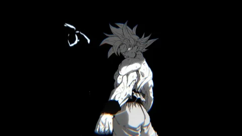 Goku Power - Black and White Live Wallpaper - Dramatic Lighting Wallpaper