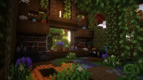 Minecraft Overgrown Cabin