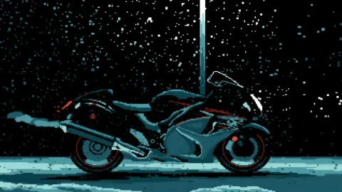 Pixel Hayabusa Live Wallpaper - Atmospheric Wallpaper