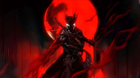 Moonbound Hunter – Bloodborne’s Crimson Vigil Live Wallpaper animated wallpaper preview