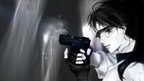Tactical Girl with Pistol - Monochrome Noir Live Wallpaper animated wallpaper preview
