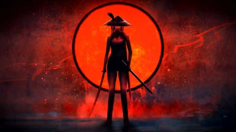 Blood Moon Samurai Live Wallpaper - Atmospheric Wallpaper