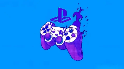 Blue Pixel Art PlayStation Controller Live Wallpaper animated wallpaper preview