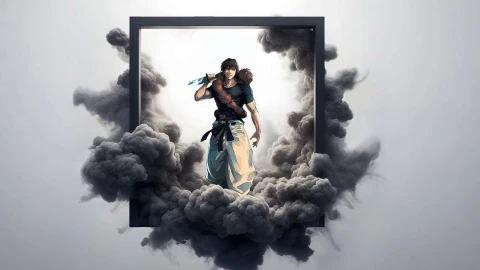 Jujutsu Kaisen - Toji Fushiguro Smoke Frame