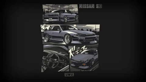 Nissan S13 Street Art Live Wallpaper animated wallpaper preview