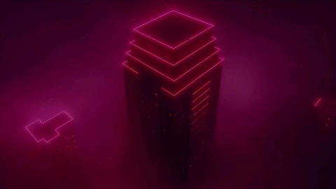Neon Spire – Cyberpunk Skyscraper Live Wallpaper - Digital Illustration Wallpaper