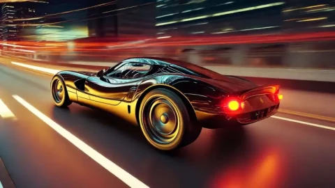 Sleek Car Night Speed Live Wallpaper animated wallpaper preview