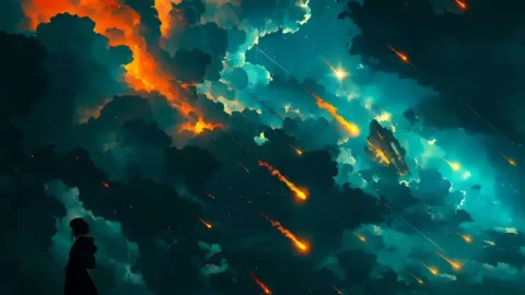 Meteor Shower Apocalypse Live Wallpaper animated wallpaper preview