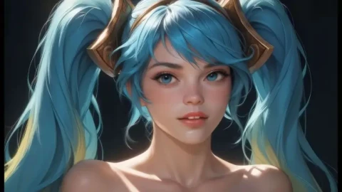 Blue Haired Fantasy Portrait