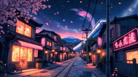 Japan Night Street Live Wallpaper animated wallpaper preview
